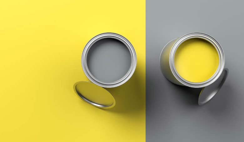 Couleurs tendances de l'année 2021 Illuminating et Ultimate Grey