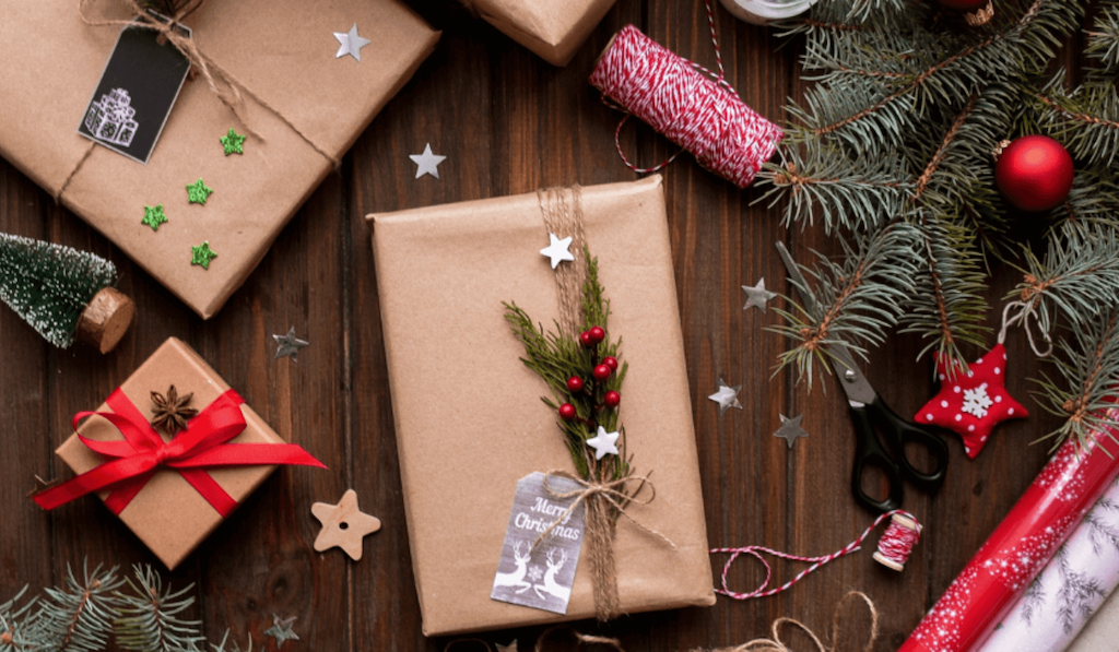 Nastro di Natale per artigianato fai da te, per confezionare regali, in raso, decorazione per matrimoni, bouquets, per feste, ghirlanda natalizia, a forma di albero di Natale
