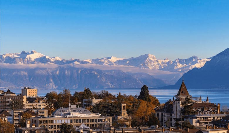 Vue panoramique sur la ville de Lausanne