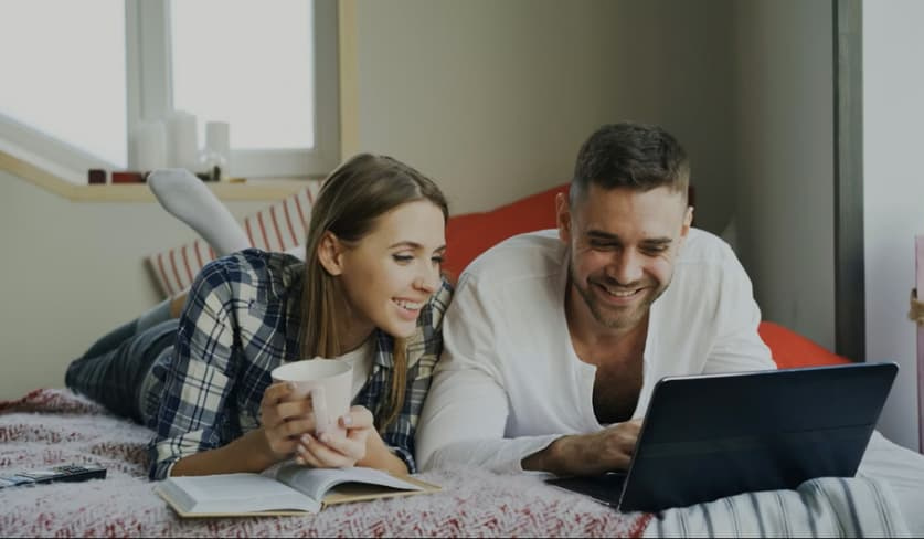 Tenants completing their rental guarantee application from home